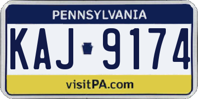 PA license plate KAJ9174