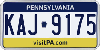 PA license plate KAJ9175