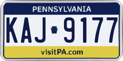 PA license plate KAJ9177