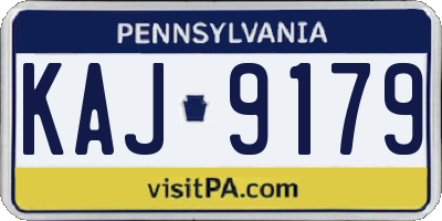 PA license plate KAJ9179