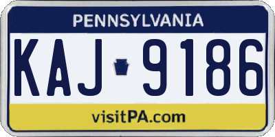 PA license plate KAJ9186