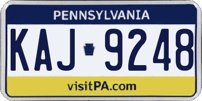 PA license plate KAJ9248