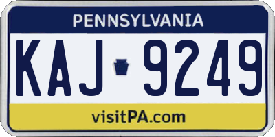 PA license plate KAJ9249