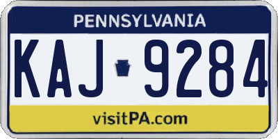 PA license plate KAJ9284