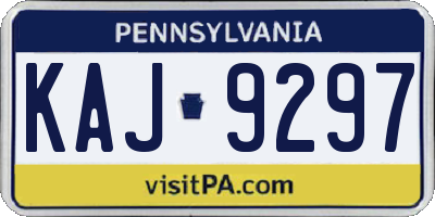PA license plate KAJ9297