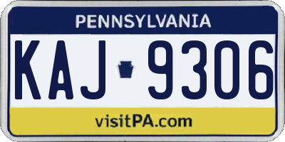 PA license plate KAJ9306