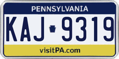 PA license plate KAJ9319