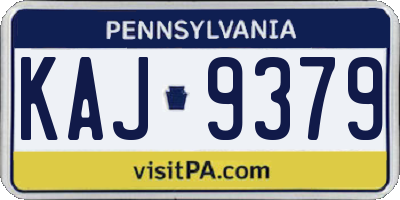 PA license plate KAJ9379
