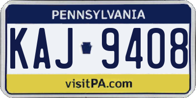 PA license plate KAJ9408