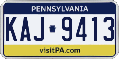 PA license plate KAJ9413