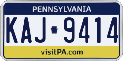PA license plate KAJ9414