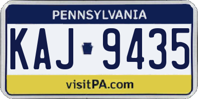 PA license plate KAJ9435