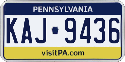 PA license plate KAJ9436
