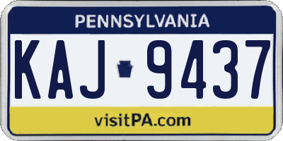 PA license plate KAJ9437