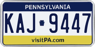 PA license plate KAJ9447