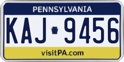 PA license plate KAJ9456