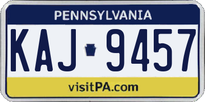 PA license plate KAJ9457