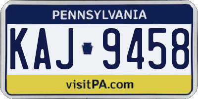 PA license plate KAJ9458