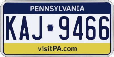 PA license plate KAJ9466