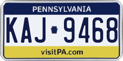 PA license plate KAJ9468