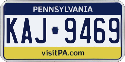 PA license plate KAJ9469