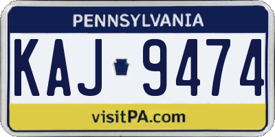 PA license plate KAJ9474