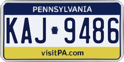 PA license plate KAJ9486