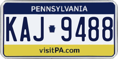 PA license plate KAJ9488