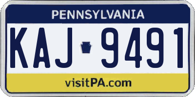 PA license plate KAJ9491