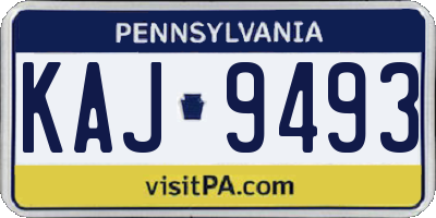 PA license plate KAJ9493