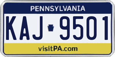 PA license plate KAJ9501
