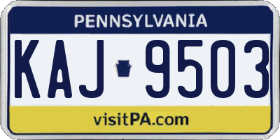PA license plate KAJ9503