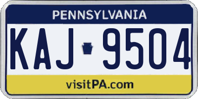 PA license plate KAJ9504