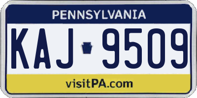 PA license plate KAJ9509