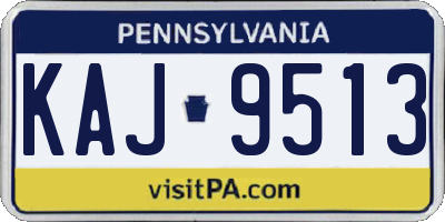 PA license plate KAJ9513