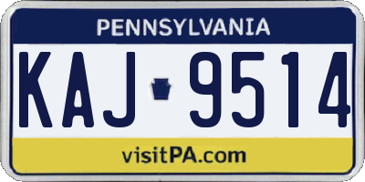 PA license plate KAJ9514
