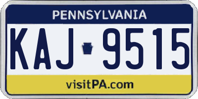 PA license plate KAJ9515