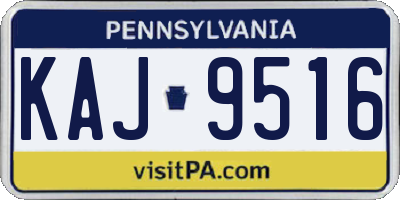 PA license plate KAJ9516