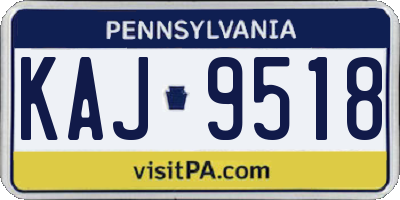 PA license plate KAJ9518