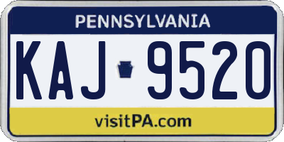 PA license plate KAJ9520