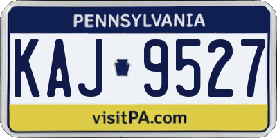 PA license plate KAJ9527