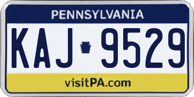 PA license plate KAJ9529
