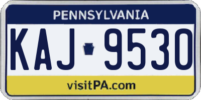 PA license plate KAJ9530
