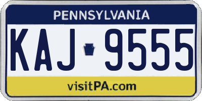 PA license plate KAJ9555