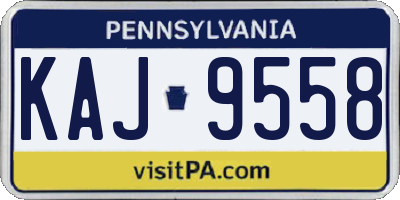 PA license plate KAJ9558