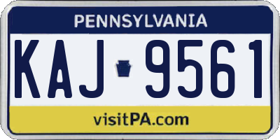 PA license plate KAJ9561