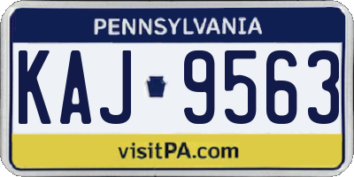 PA license plate KAJ9563