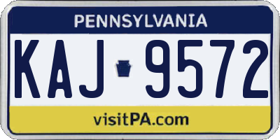 PA license plate KAJ9572