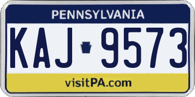 PA license plate KAJ9573
