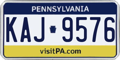 PA license plate KAJ9576